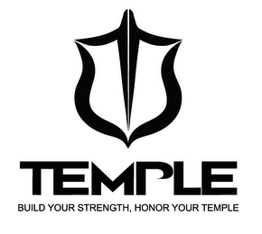 TEMPLE BUILD YOUR STRENGTH, HONOR YOUR TEMPLE logo