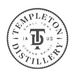 TEMPLETON DISTILLERY TD SMALL TOWN STRONG SPIRIT IA US logo