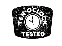 TEN-O'CLOCK TESTED logo