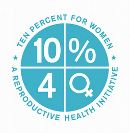 TEN PERCENT FOR WOMEN A REPRODUCTIVE HEALTH INITIATIVE  10% 4 logo