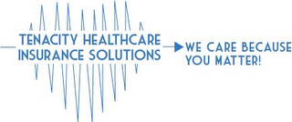 TENACITY HEALTHCARE INSURANCE SOLUTIONS WE CARE BECAUSE YOU MATTER! logo