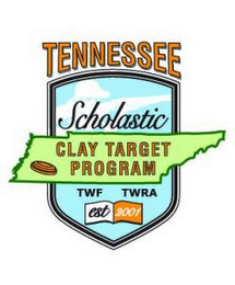 TENNESSEE SCHOLASTIC CLAY TARGET PROGRAM TWRA TWF EST 2001 logo
