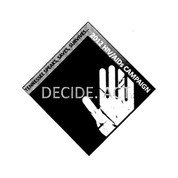 TENNESSEE SPEAKS, SAVES, SURVIVES... 2012 HIV/AIDS CAMPAIGN DECIDE. ACT. logo