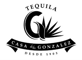 TEQUILA G CASA DE LOS GONZALEZ DESDE 1905 logo