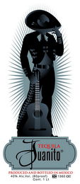 TEQUILA JUANITO PRODUCED AND BOTTLED IN MEXICO logo