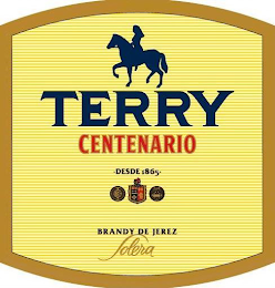 TERRY CENTENARIO · DESDE 1865 · BRANDY DE JEREZ SOLERA logo