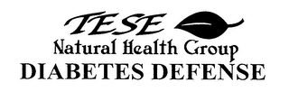 TESE NATURAL HEALTH GROUP DIABETES DEFENSE logo