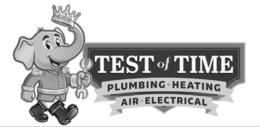 TEST OF TIME PLUMBING HEATING AIR ELECTRICAL LOUIE logo