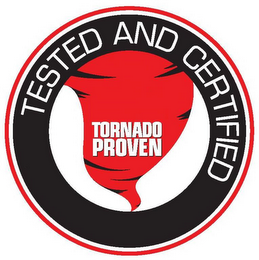 TESTED AND CERTIFIED TORNADO PROVEN logo