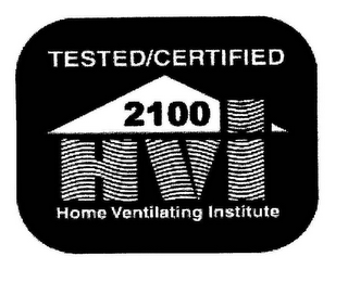 TESTED/CERTIFIED 2100 HVI HOME VENTILATING INSTITUTE
