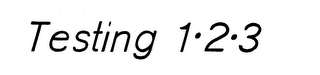 TESTING 1-2-3 logo