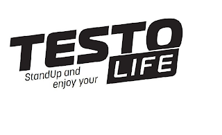 TESTO STAND UP AND ENJOY YOUR LIFE logo