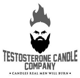 TESTOSTERONE CANDLE COMPANY CANDLES REAL MEN WILL BURN logo