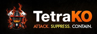 TETRAKO ATTACK. SUPPRESS. CONTAIN. logo