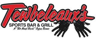 TEWBELEAUX'S SPORTS BAR & GRILL A "TWO HAND TOUCH" CAJUN THEME logo