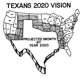 TEXANS 2020 VISION PROJECTED GROWTH BY YEAR 2020 logo