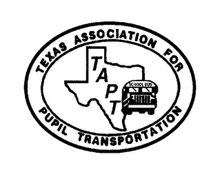 TEXAS ASSOCIATION FOR PUPIL TRANSPORTATION TAPT SCHOOL BUS logo