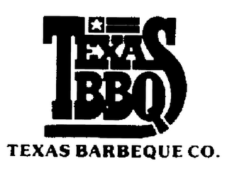 TEXAS BBQ TEXAS BARBEQUE CO. logo