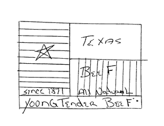 TEXAS BEEF ALL NATURAL YOUNG TENDER BEEF SINCE 1871 logo