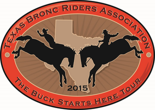 TEXAS BRONC RIDERS ASSOCIATION THE BUCK STARTS HERE TOUR 2015 logo