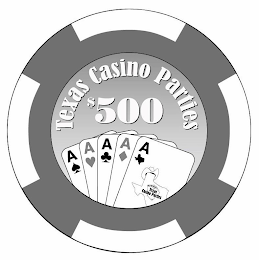 TEXAS CASINO PARTIES $500 logo