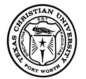 TEXAS CHRISTIAN UNIVERSITY FORT WORTH DISCIPLINA EST FACULTAS logo