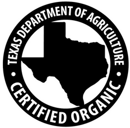 TEXAS DEPARTMENT OF AGRICULTURE CERTIFIED ORGANIC logo