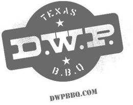 TEXAS D.W.P. B.B.Q DWPBBQ.COM logo