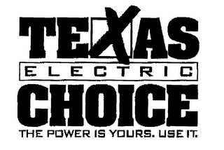 TEXAS ELECTRIC CHOICE THE POWER IS YOURS. USE IT. logo