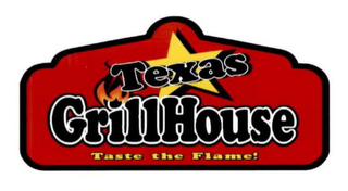 TEXAS GRILLHOUSE TASTE THE FLAME! logo