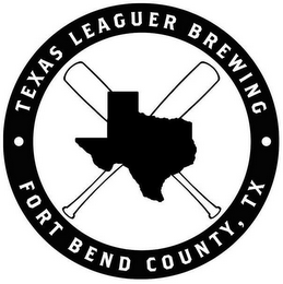 TEXAS LEAGUER BREWING, FORT BEND COUNTY, TX logo