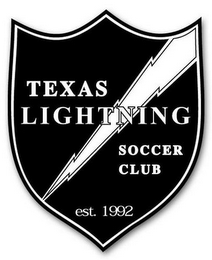 TEXAS LIGHTNING SOCCER CLUB EST. 1992 logo