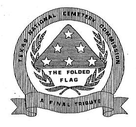 TEXAS NATIONAL CEMETERY COMMISSION A FINAL TRIBUTE THE FOLDED FLAG logo