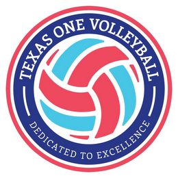 TEXAS ONE VOLLEYBALL DEDICATED TO EXCELLENCE logo