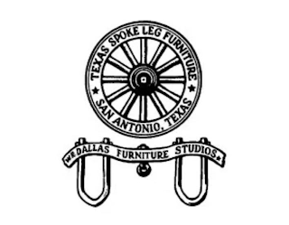 TEXAS SPOKE LEG FURNITURE SAN ANTONIO, TEXAS W.R. DALLAS FURNITURE STUDIOS logo