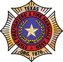 TEXAS STATE FIREFIGHTERS' & FIRE MARSHALS' ASSN. ORG. 1876 logo