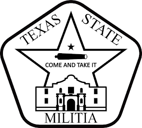 TEXAS STATE MILITIA COME AND TAKE IT logo