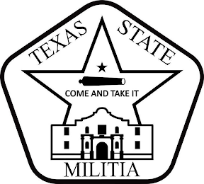 TEXAS STATE MILITIA COME AND TAKE IT logo