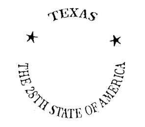 TEXAS THE 28TH STATE OF AMERICA logo