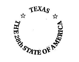 TEXAS THE 28TH STATE OF AMERICA logo