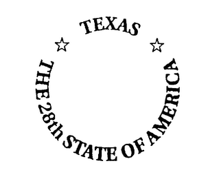 TEXAS THE 28TH STATE OF AMERICA logo