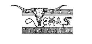 TEXAS THE NAME SAYS IT ALL logo