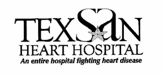 TEXSAN HEART HOSPITAL AN ENTIRE HOSPITAL FIGHTING HEART DISEASE logo
