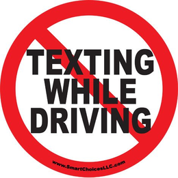 TEXTING WHILE DRIVING WWW.SMARTCHOICESLLC.COM logo