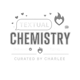 TEXTUAL CHEMISTRY DELIVERED TYPING... CURATED BY CHARLEE logo