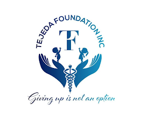 TF TEJEDA FOUNDATION INC GIVING UP IS NOT AN OPTION logo