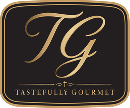 TG TASTEFULLY GOURMET logo