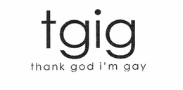 TGIG THANK GOD I'M GAY logo
