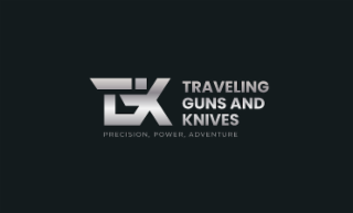 TGK TRAVELING GUNS AND KNIVES PRECISION, POWER, ADVENTURE logo