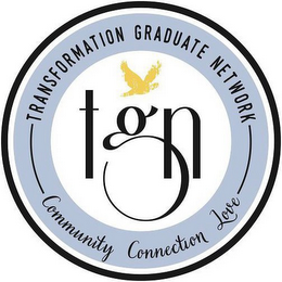 TGN TRANSFORMATION GRADUATE NETWORK COMMUNITY CONNECTION LOVE logo